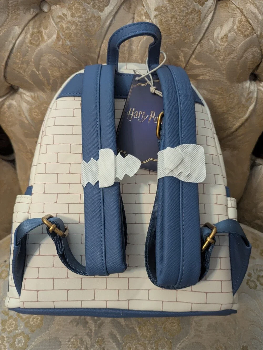 Harry Potter Loungefly White and Blue Hedwig Hogwarts Mini Backpack